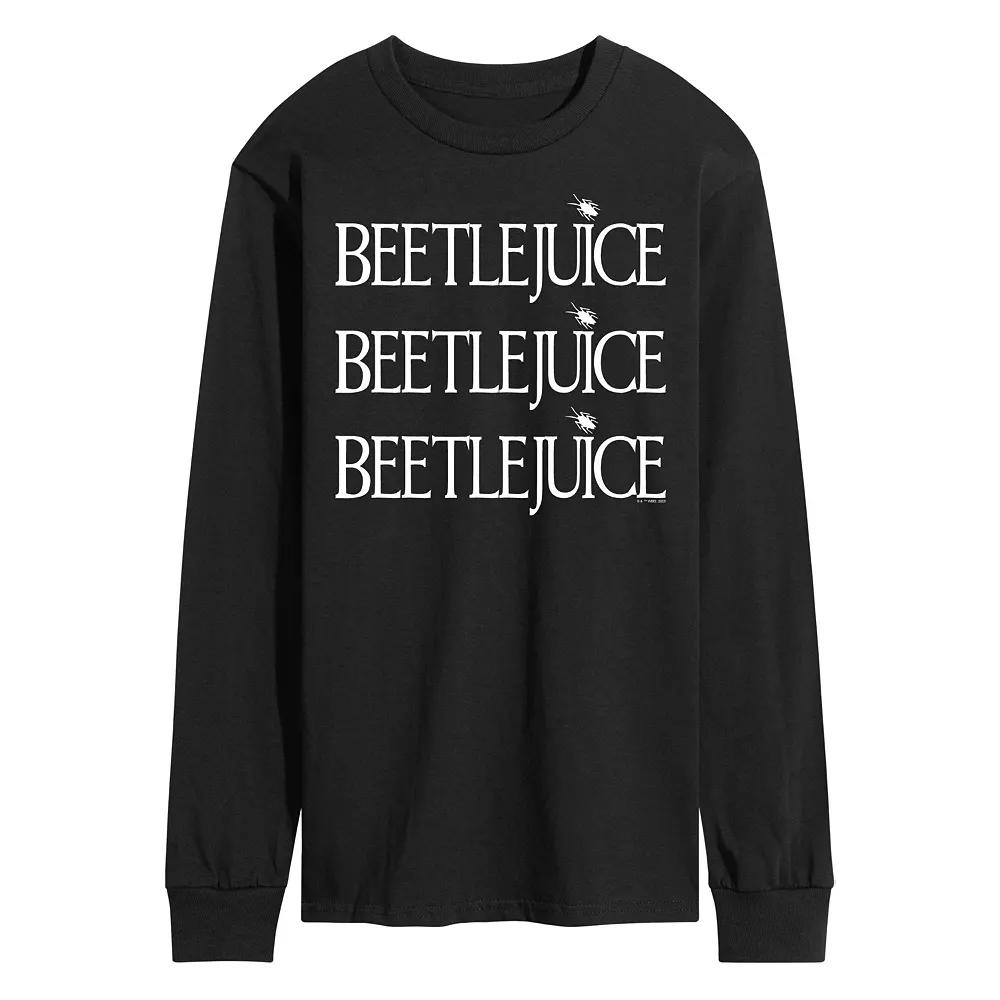 Men's Beetlejuice Stacked Long Sleeve Tee,  Product Image