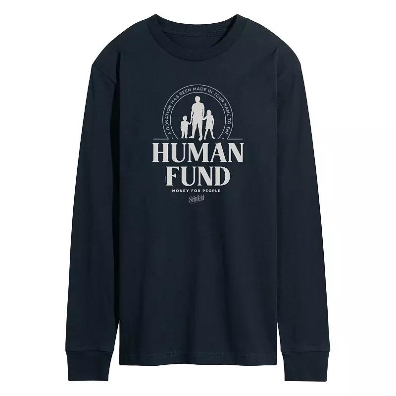 Men's Seinfeld The Human Fund Long Sleeve Graphic Tee,  Product Image