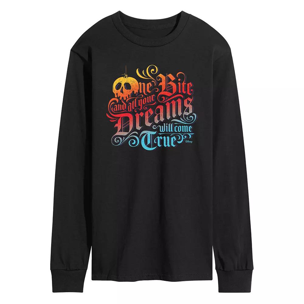 Disney Villains Men's One Bite Long Sleeve Graphic Tee,  Product Image