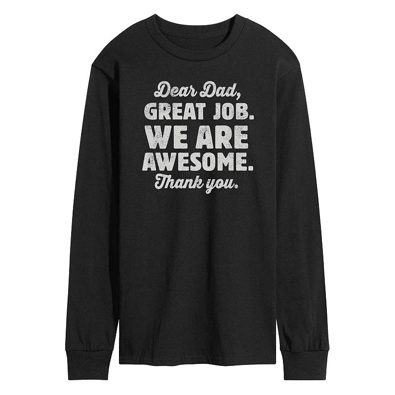 Men's Dear Dad Great Job Long Sleeve,  Product Image