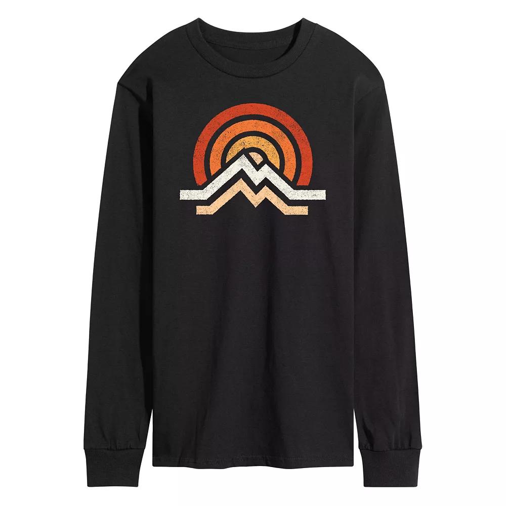 Men's Simple Mountains Long Sleeve Graphic Tee,  Product Image