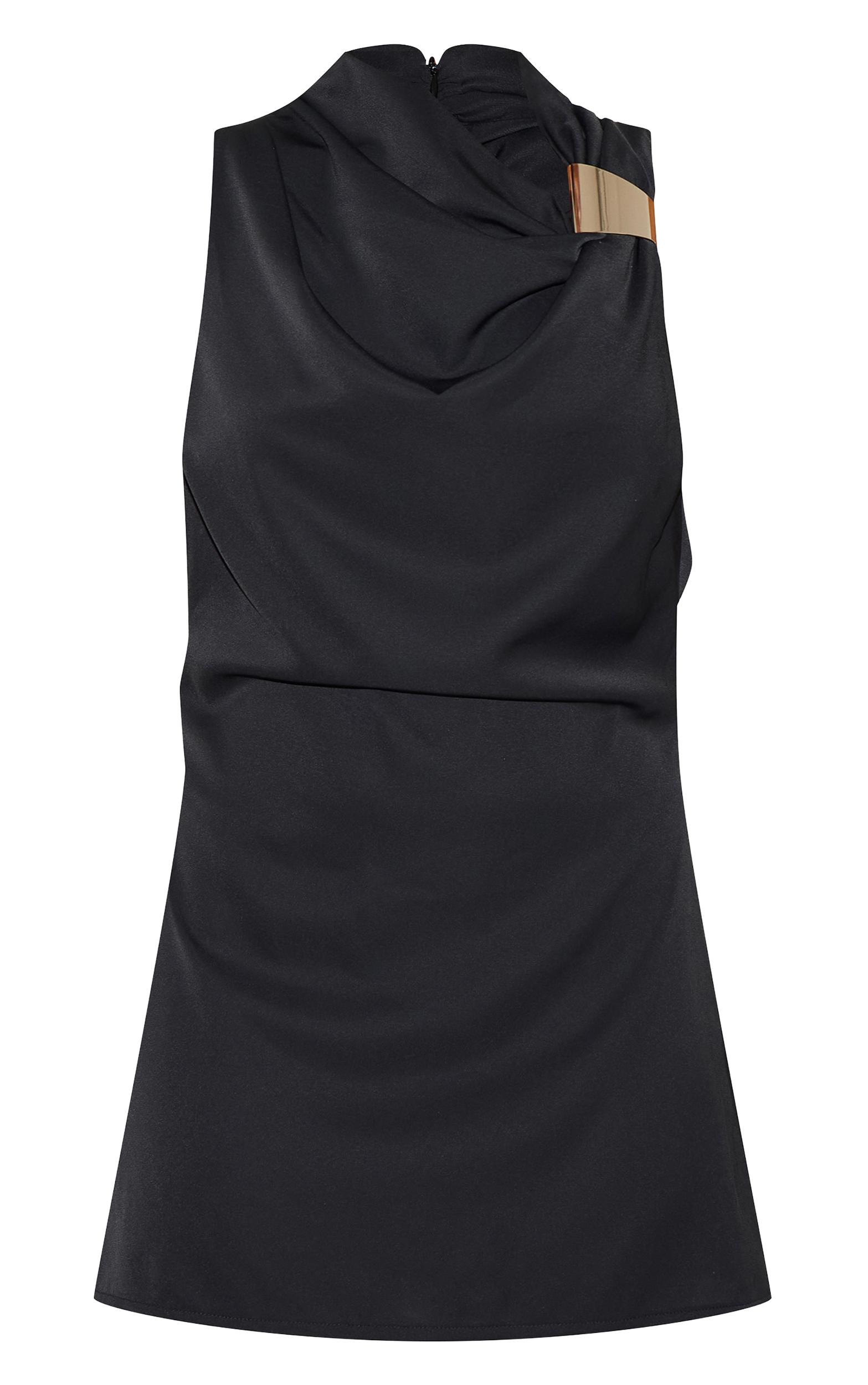 Black Trim Shift Mini Dress Product Image