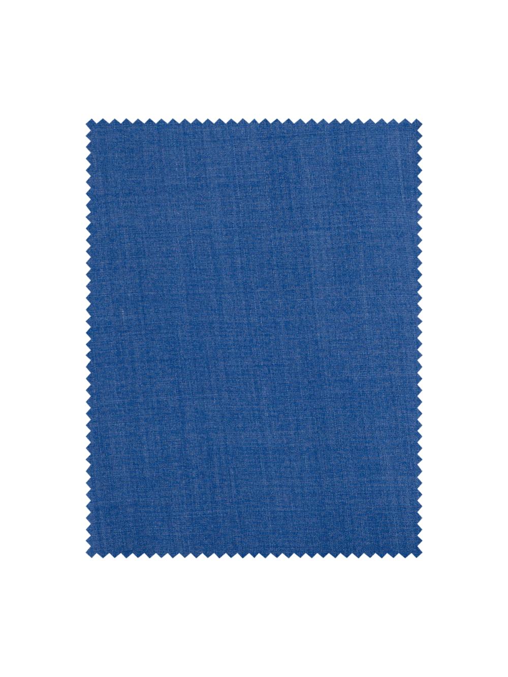 Wool Stretch Bengaline Single Pleated Suit Pants - French Blue Product Image