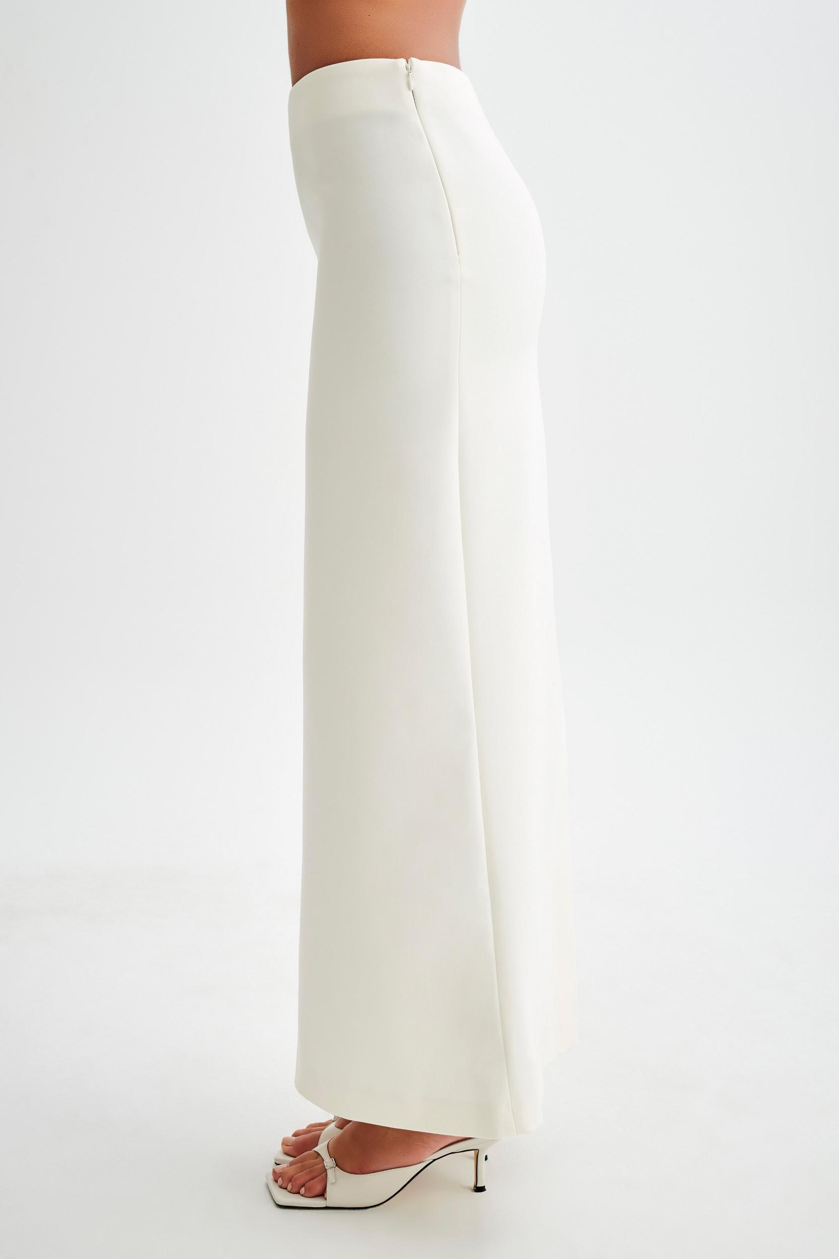 Micah Suiting Maxi Skirt - White Product Image