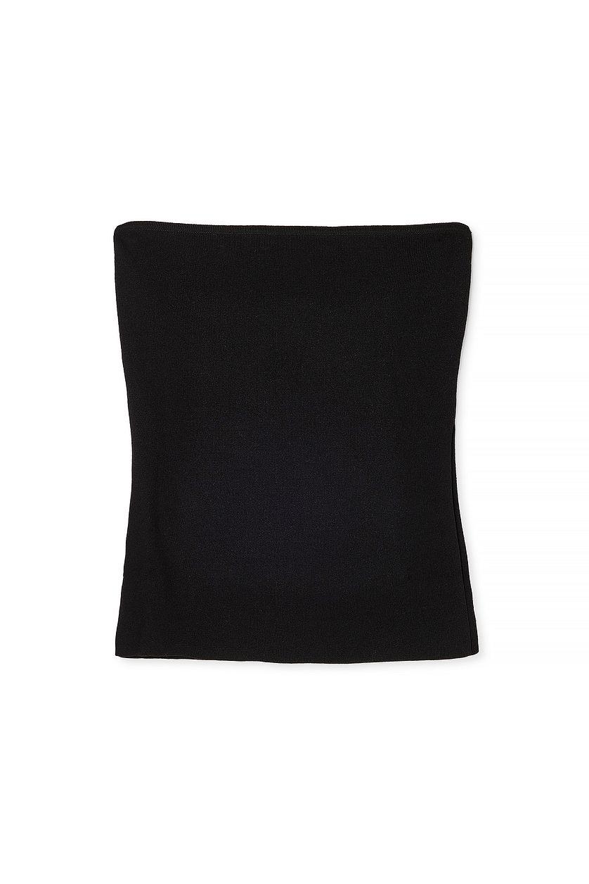 Knitted Slit Detail Tube Top Product Image