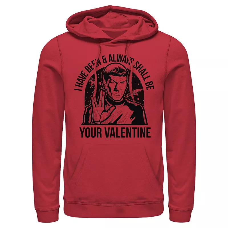Men's Star Trek Spock Your Valentine Graphic Hoodie, Size: Large, Red Product Image