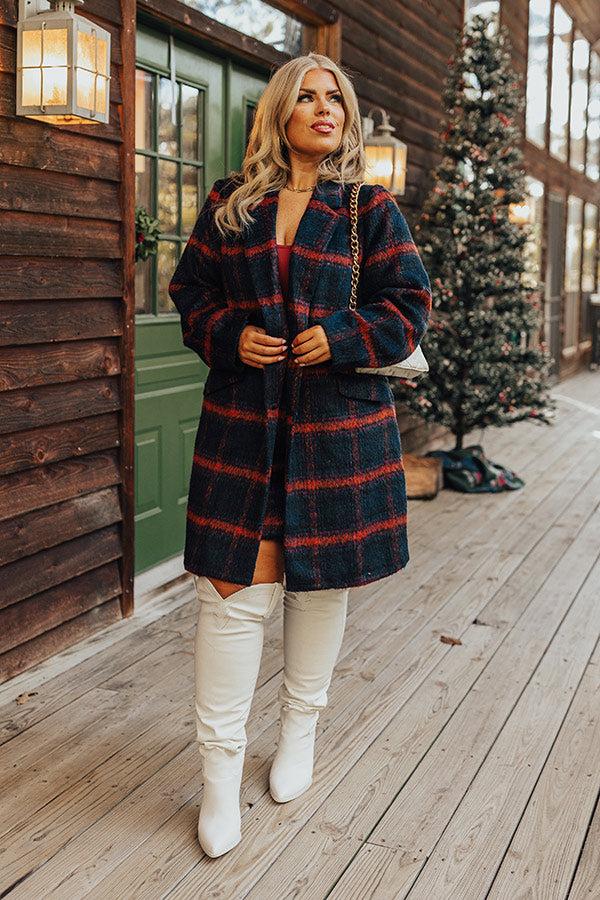 Fall Frenzy Plaid Coat Curves Product Image