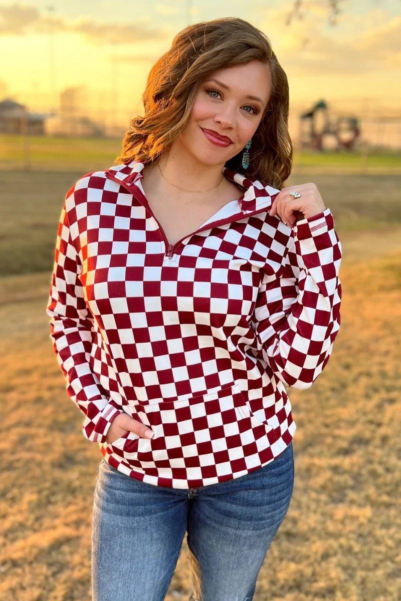 Sterling Kreek Maroon Pep Rally Pullover Product Image