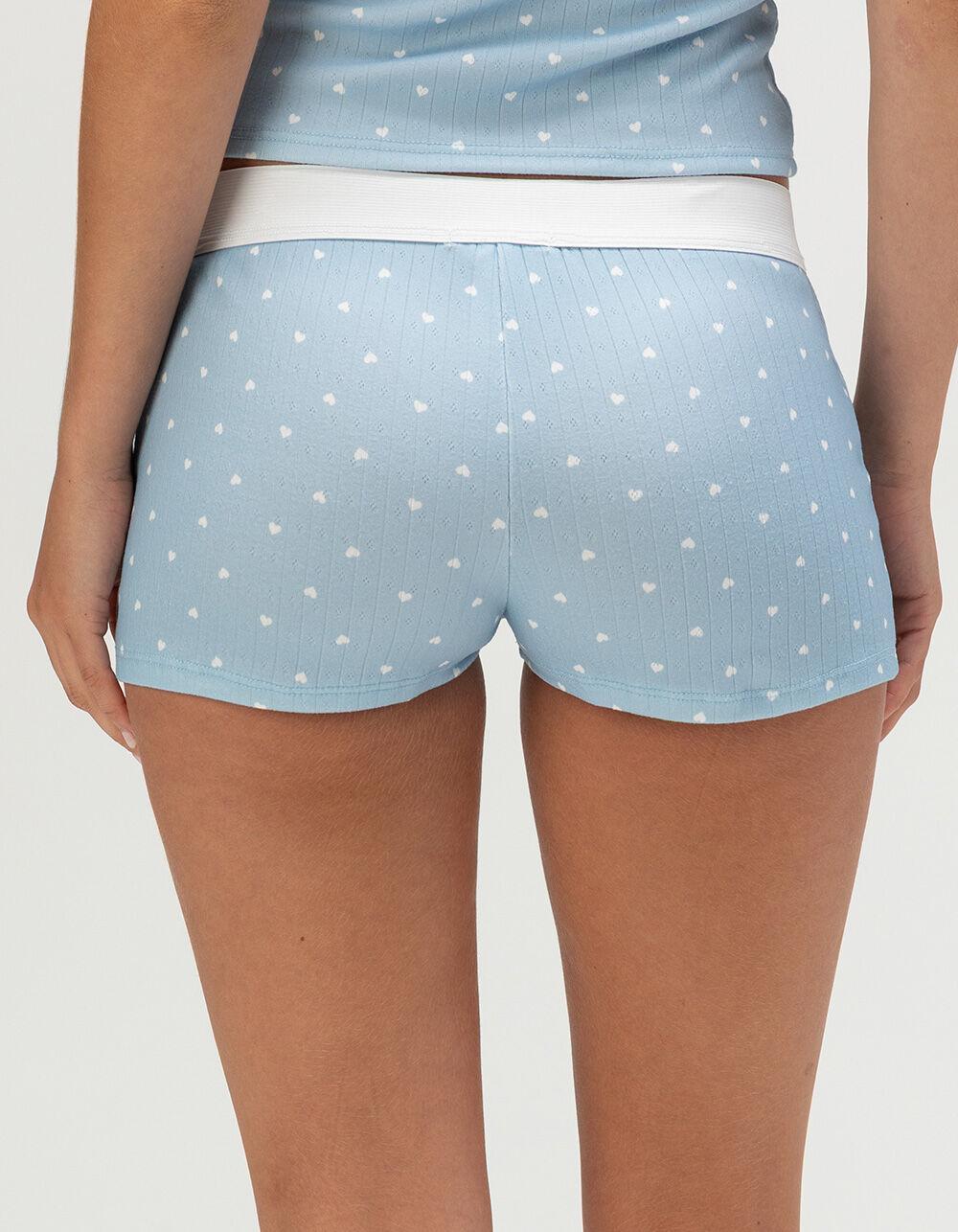 FULL TILT Print Button Womens Shorts - BLUE COMBO Product Image