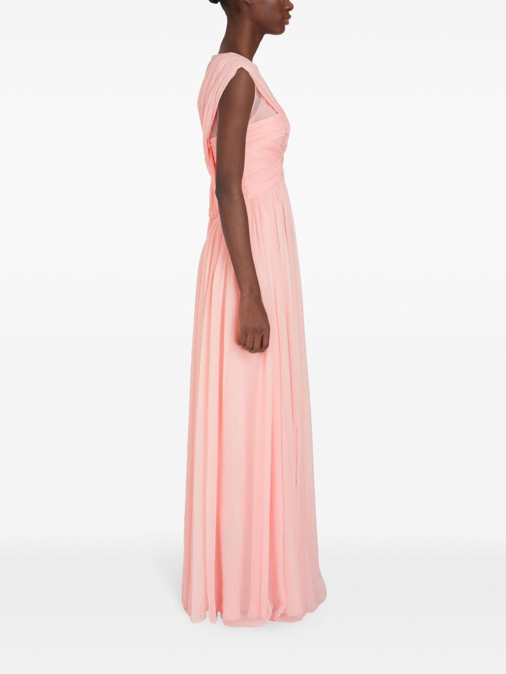 wrapped silk georgette dress Product Image