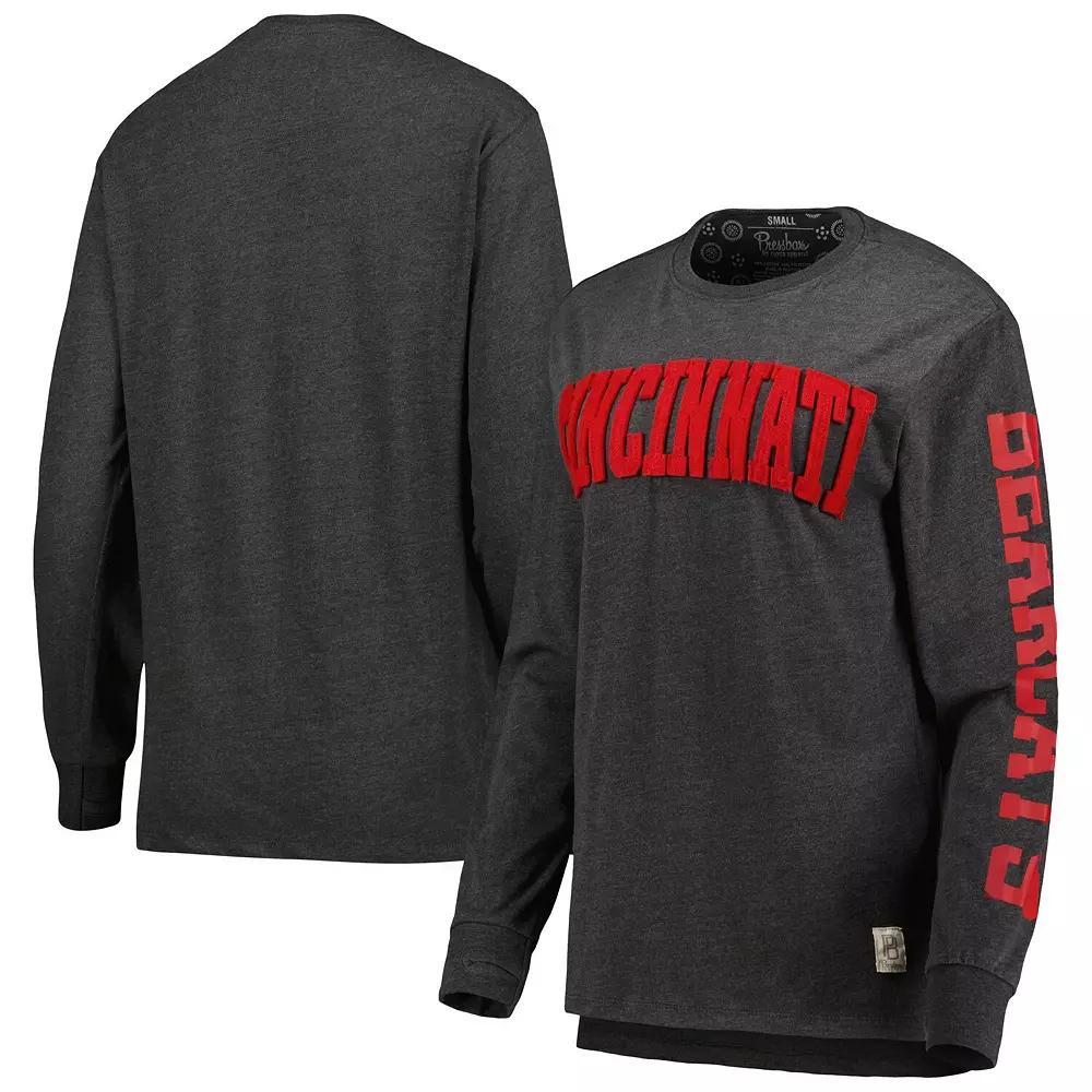 Women's Pressbox Black Cincinnati Bearcats Two-Hit Canyon Long Sleeve T-Shirt,  Product Image