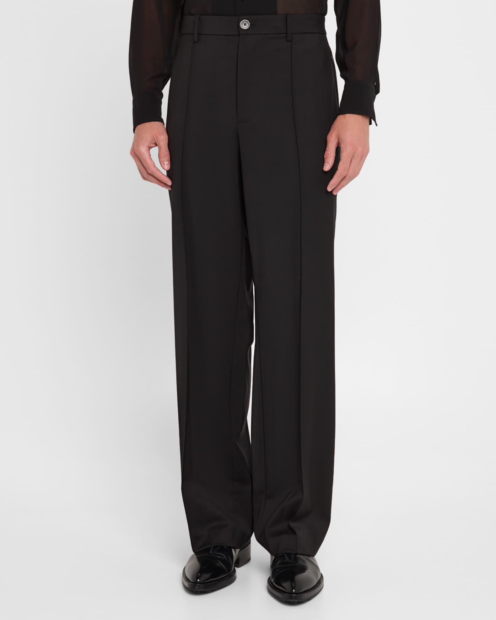 Men's Relaxed-Fit Pleated Suit Trousers Product Image