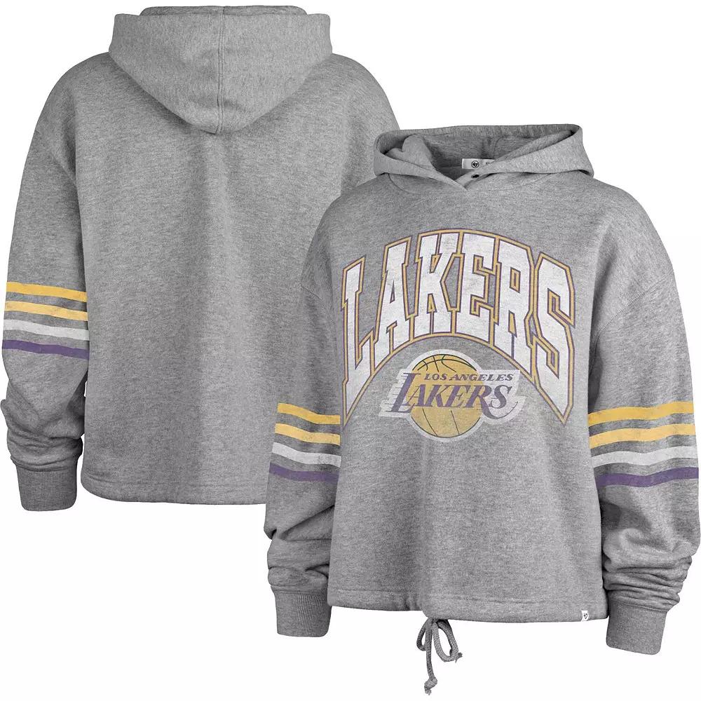 Women's '47 Gray Los Angeles Lakers Upland Bennett Pullover Hoodie,  Product Image