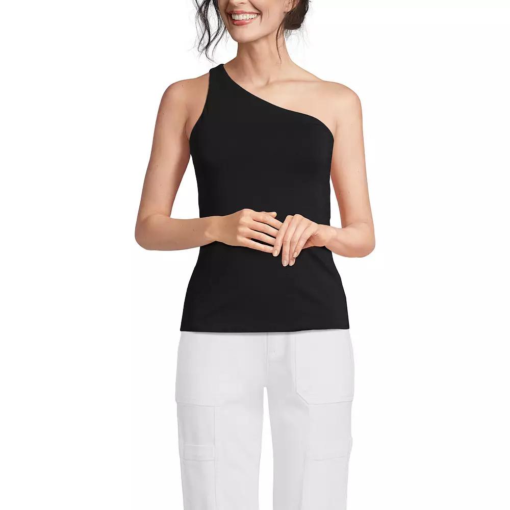 Women's Lands' End Slender One-Shoulder Top,  Product Image