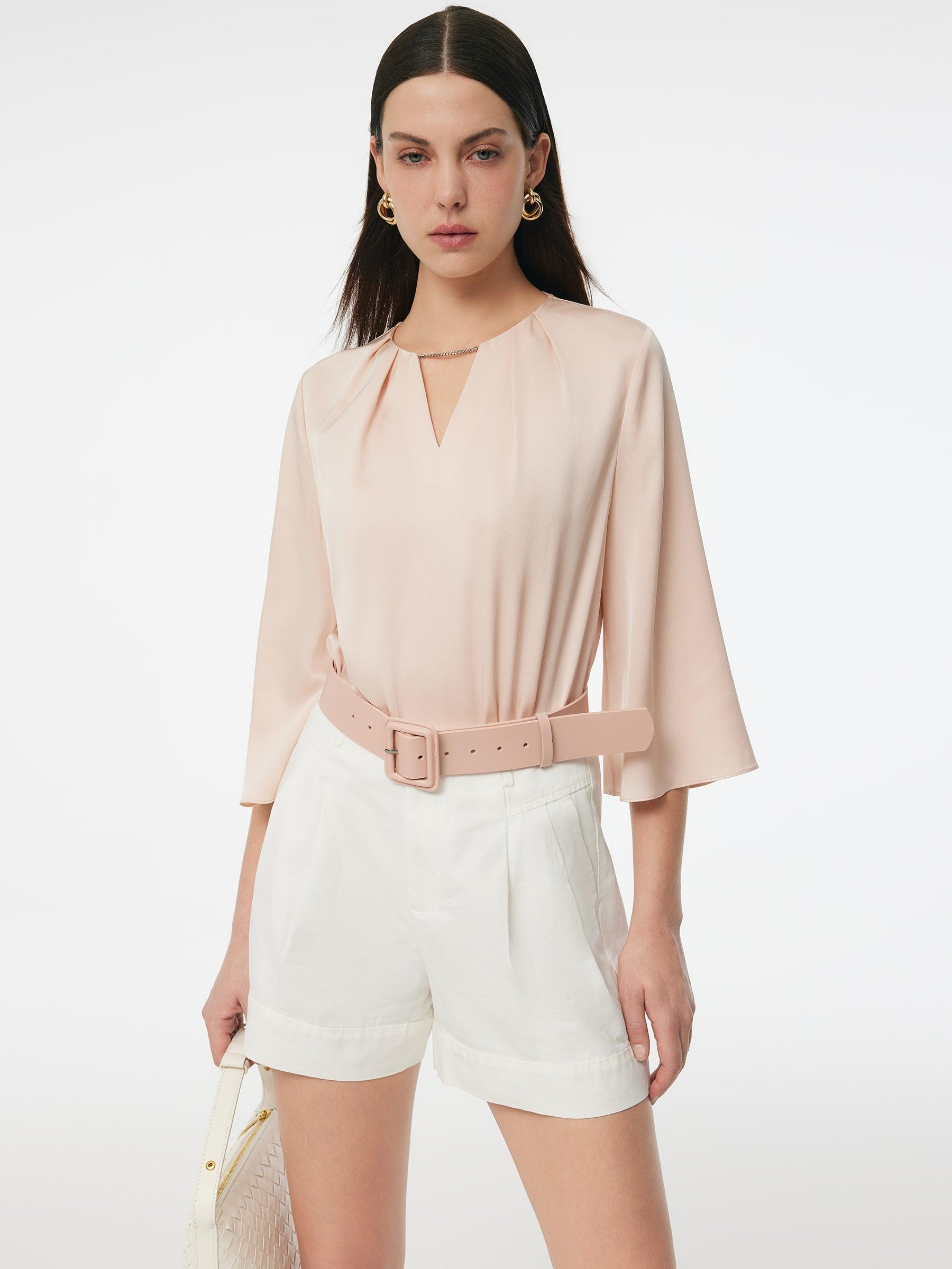 22MM Mulberry Silk 3/4 Sleeve Women Blouse Product Image