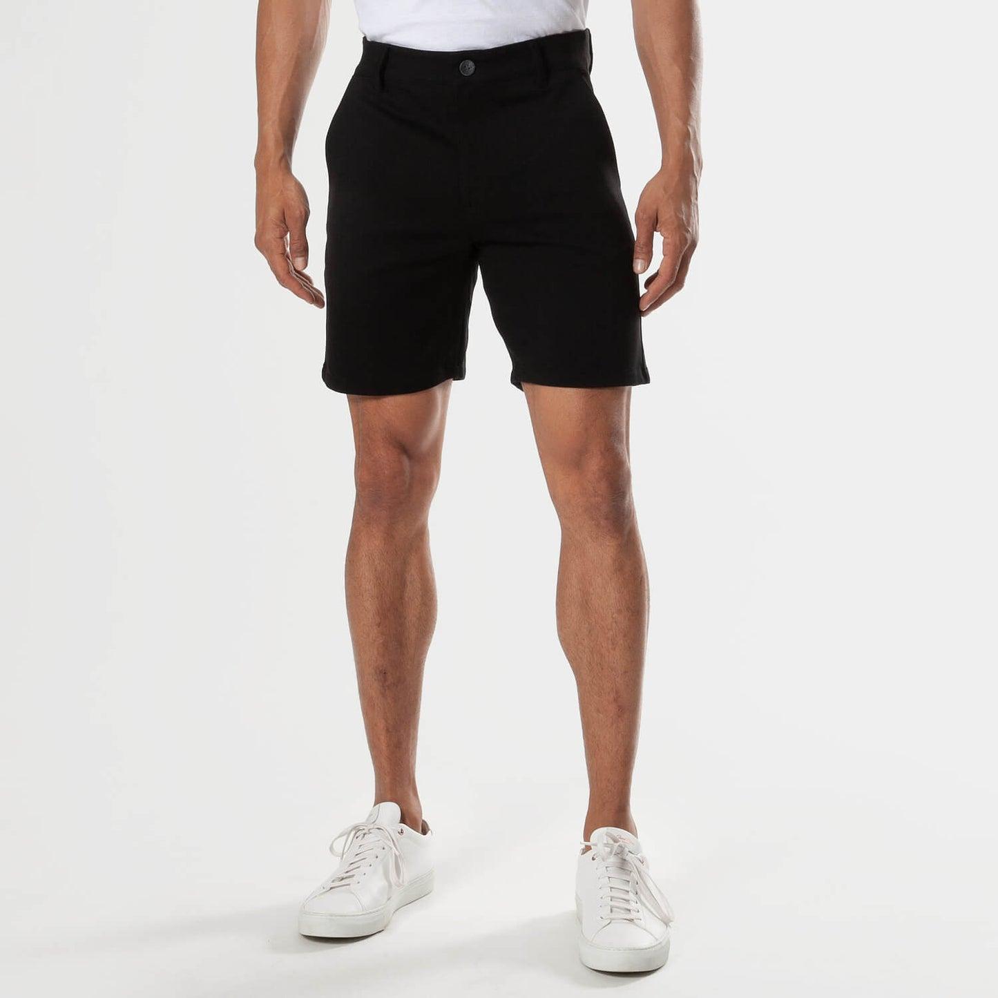 True Classic 7" Black Comfort Knit Chino Men's Shorts Product Image