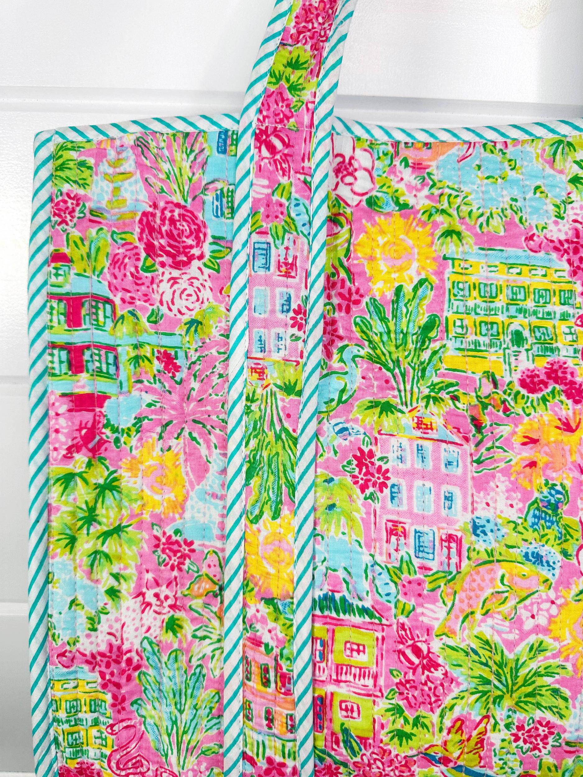 Cottage Floral Quilted Tote Bag Product Image