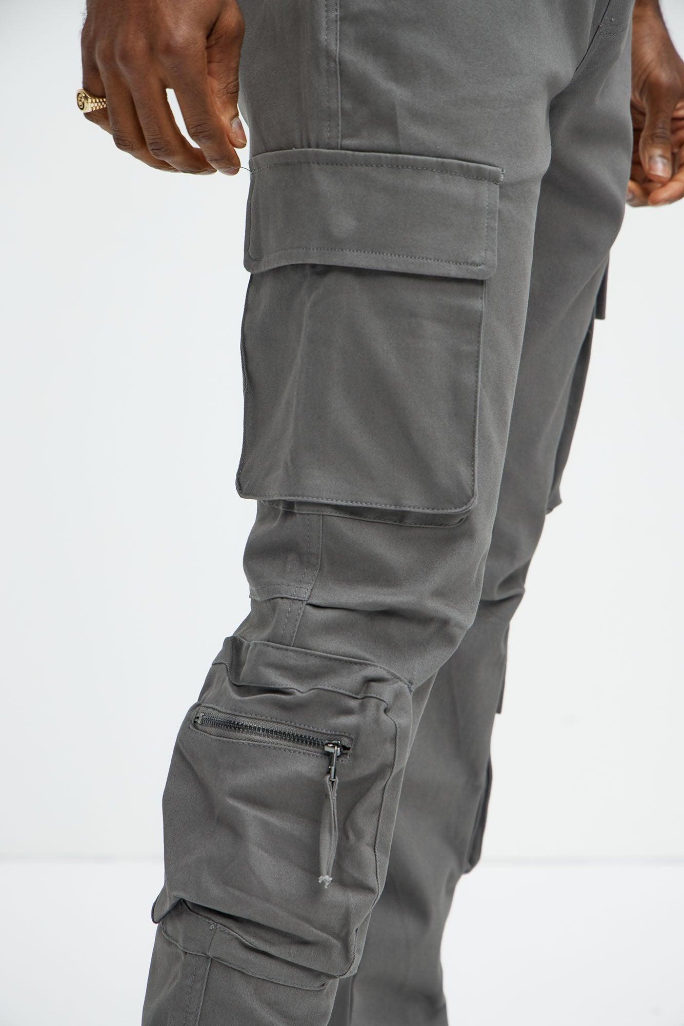 Stay On It Skinny Cargo Pants - Grey Product Image