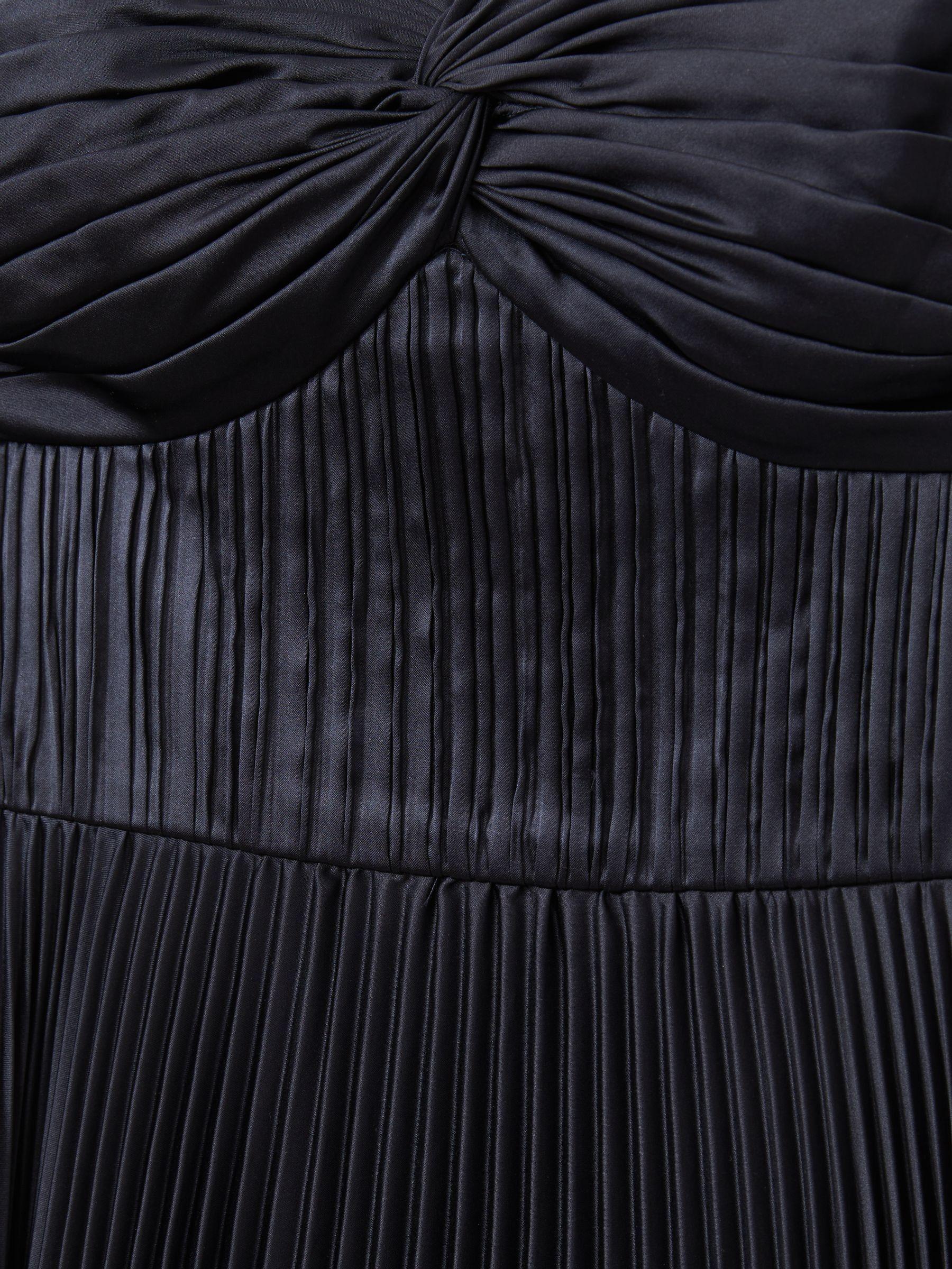 Amur Strapless Pleated Maxi Dress in Navy Product Image