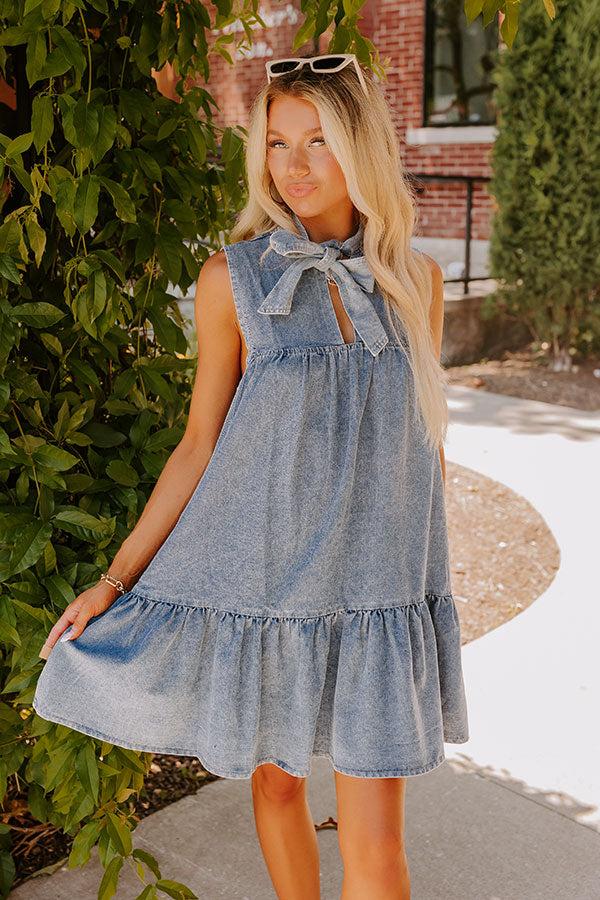 Downtown Market Denim Mini Dress Product Image