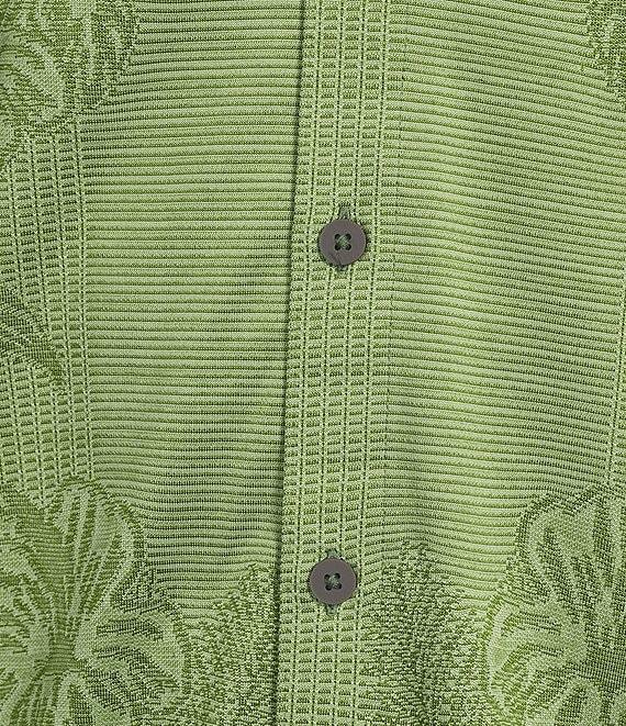 Tommy Bahama Palm Coast Cascade Vines Jacquard Short Sleeve Woven Camp Shirt Product Image