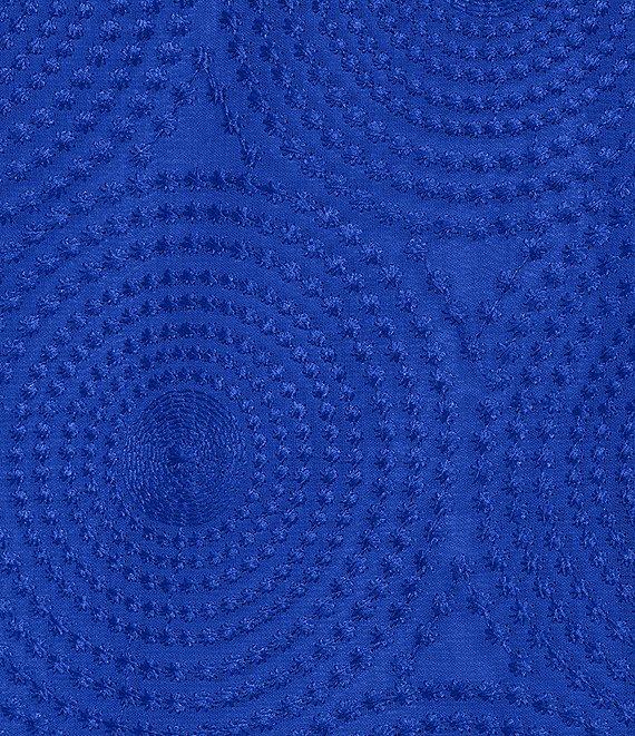 Ming Wang Plus Size Embroidered Tailored Fit Ruched Collar Bracelet Sleeve Jacket Product Image