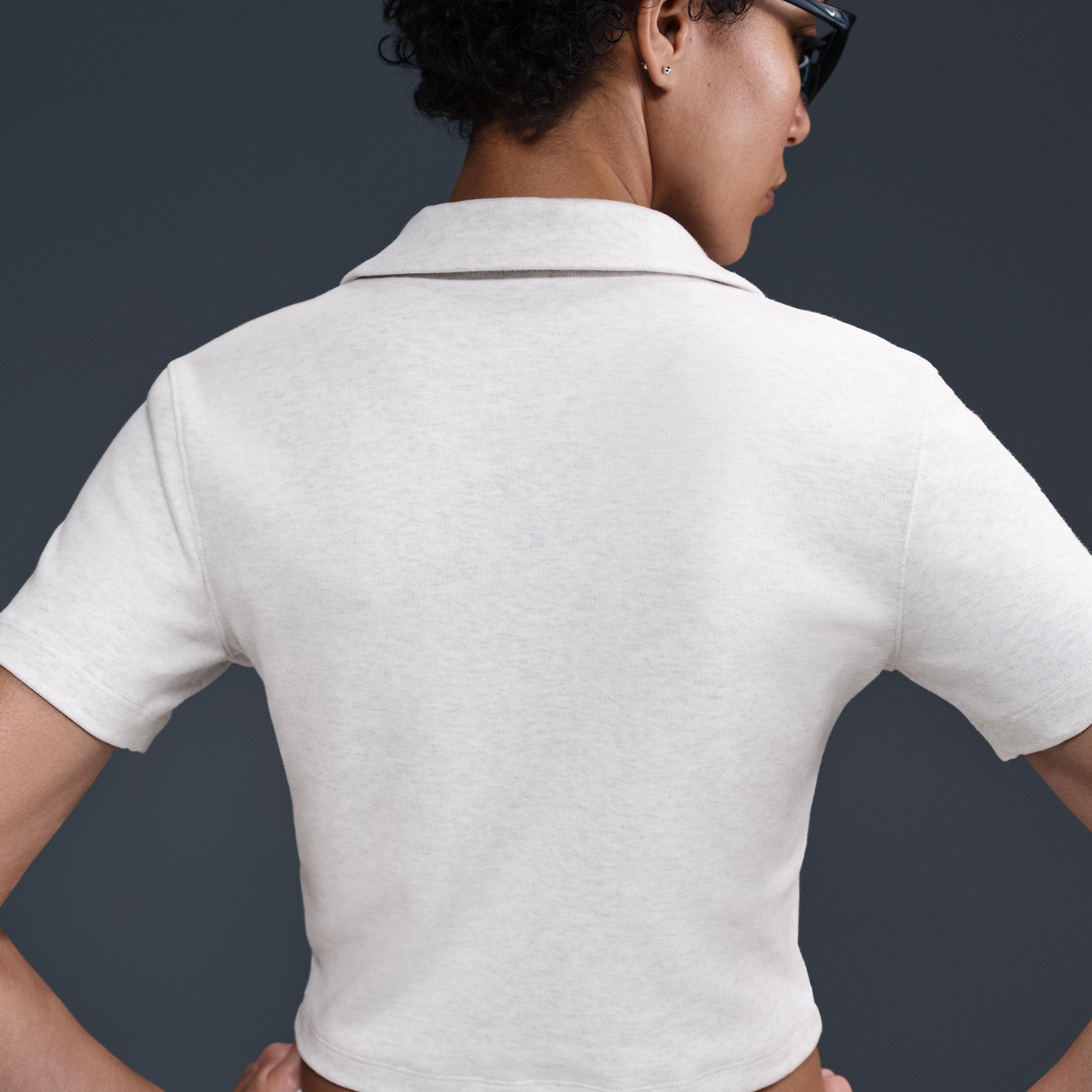 Womens Nike Sportswear Essential Short-Sleeve Polo Top | DV7884-423 Product Image