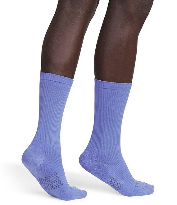 Bombas Solid Modern Rib Calf Cushioned Footbed Socks Product Image