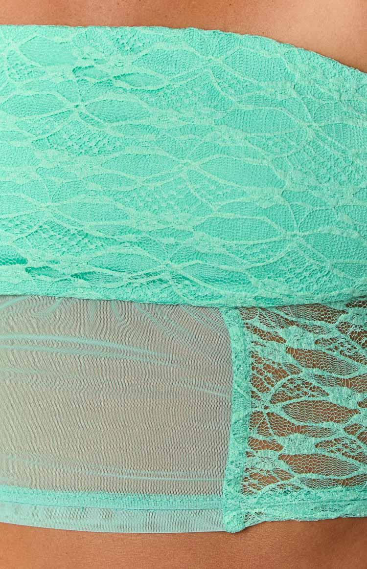 Stay Teal Strapless Lace Corset Top Baby Girls Product Image