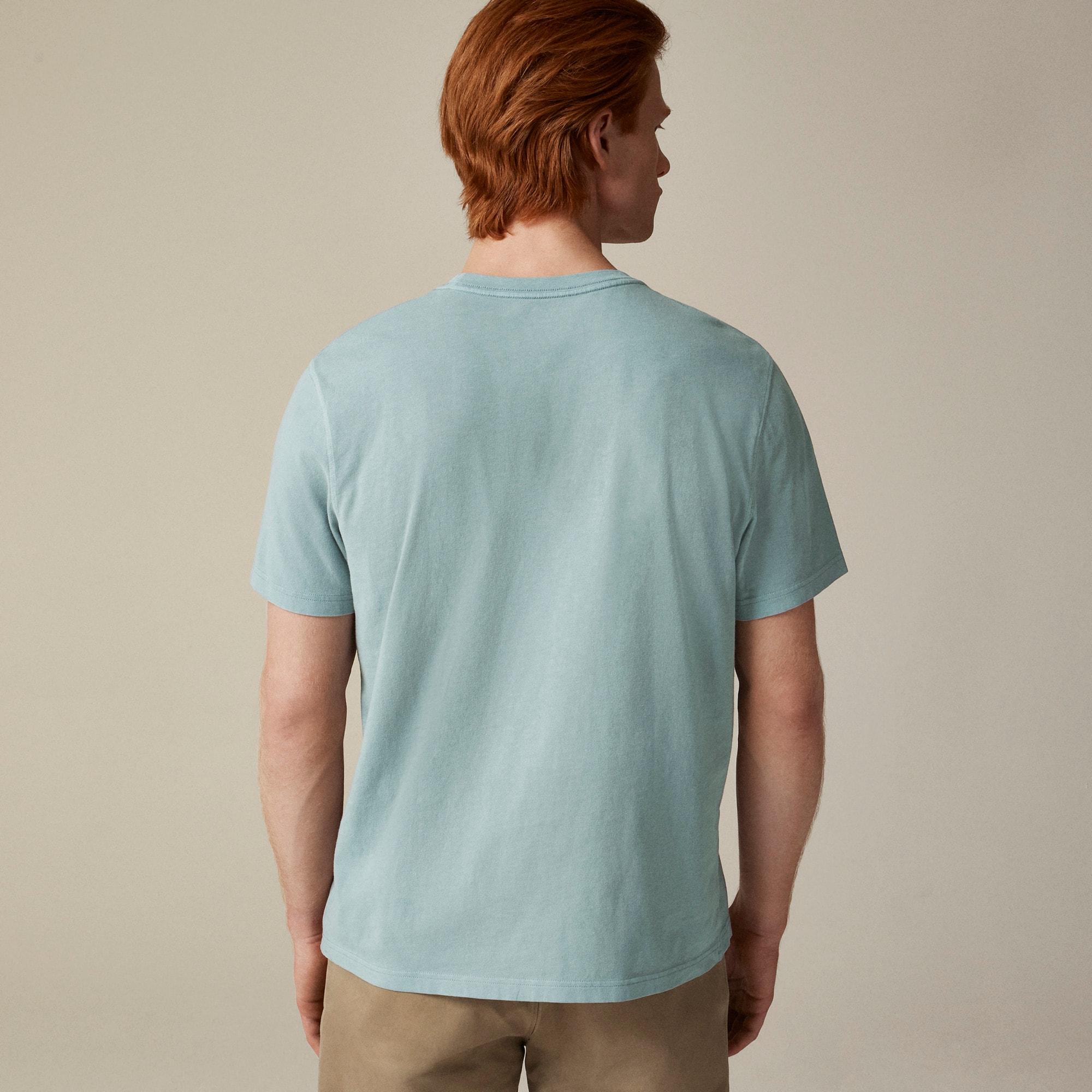 Vintage-wash cotton pocket T-shirt Product Image
