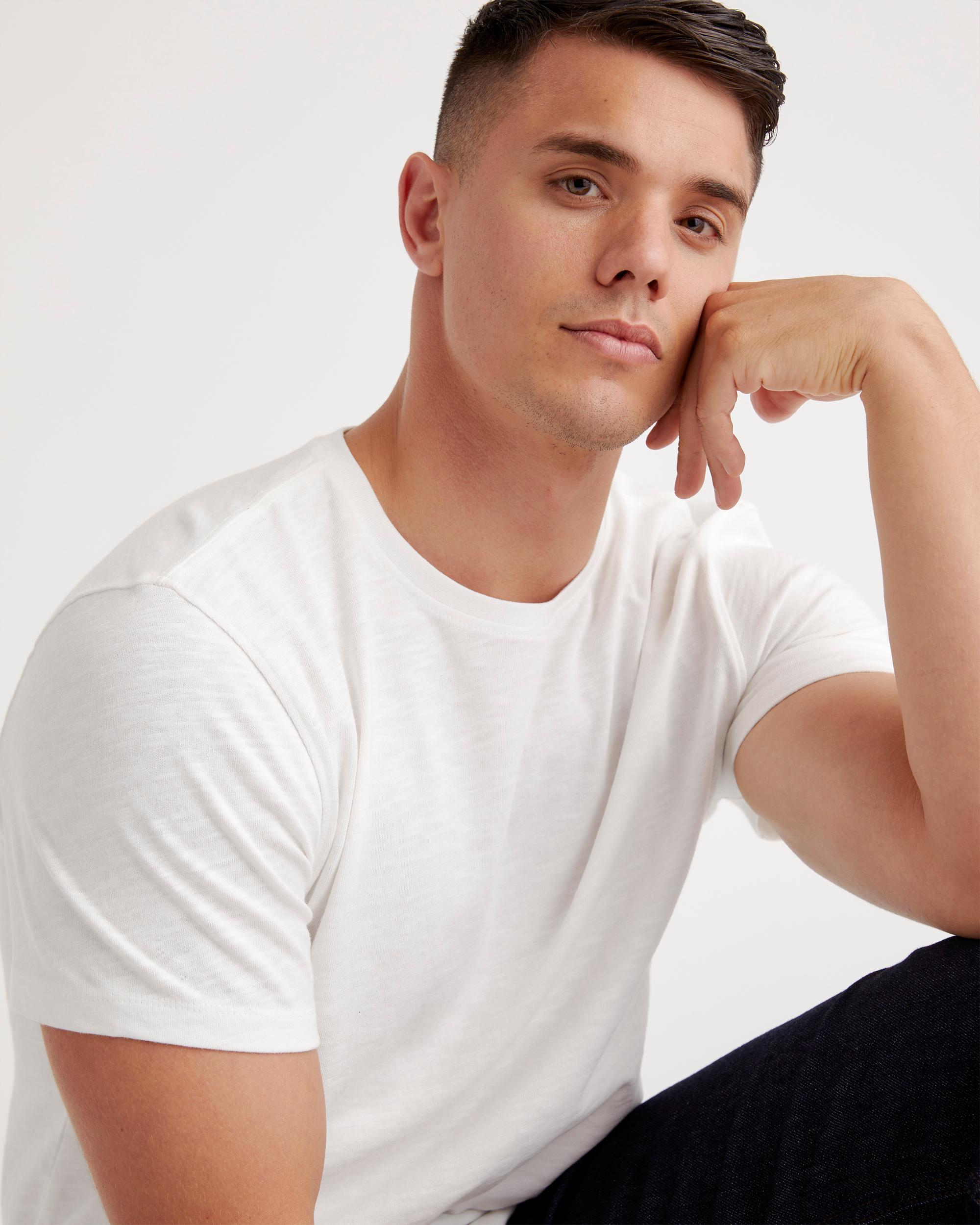 Quince | Men's Slub Crewneck T-Shirt Organic Cotton Product Image