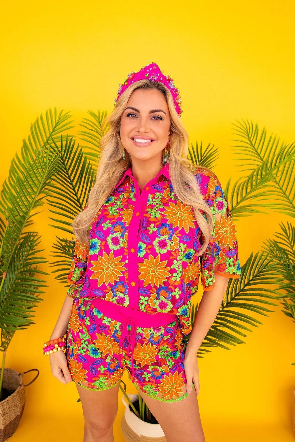 Malibu Lounge Button Down Top Product Image