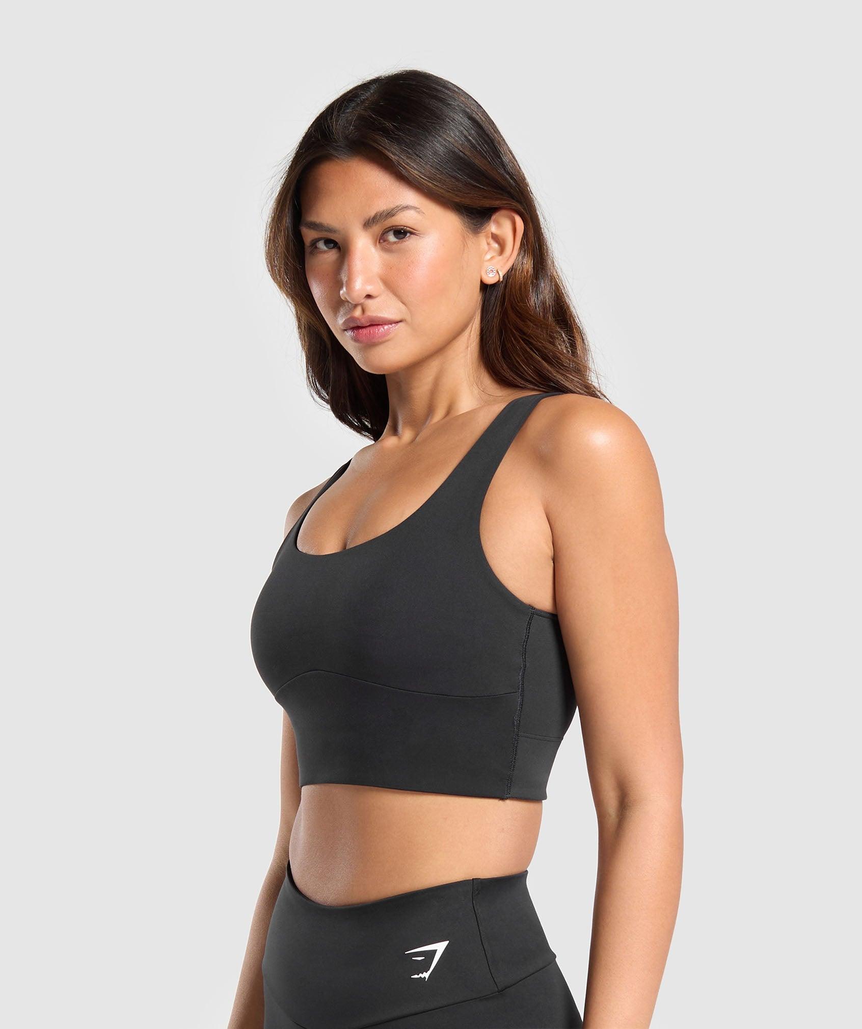 Gymshark Longline Sports Bra - Black Female Product Image