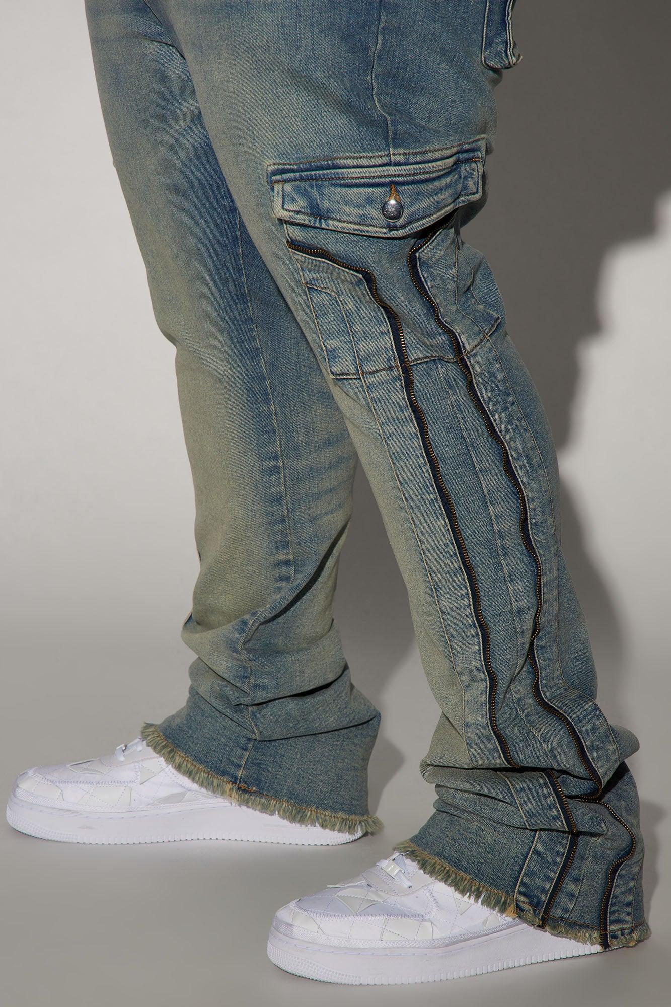 Hilltop Stacked Skinny Flare Jeans - Light Blue Wash Product Image