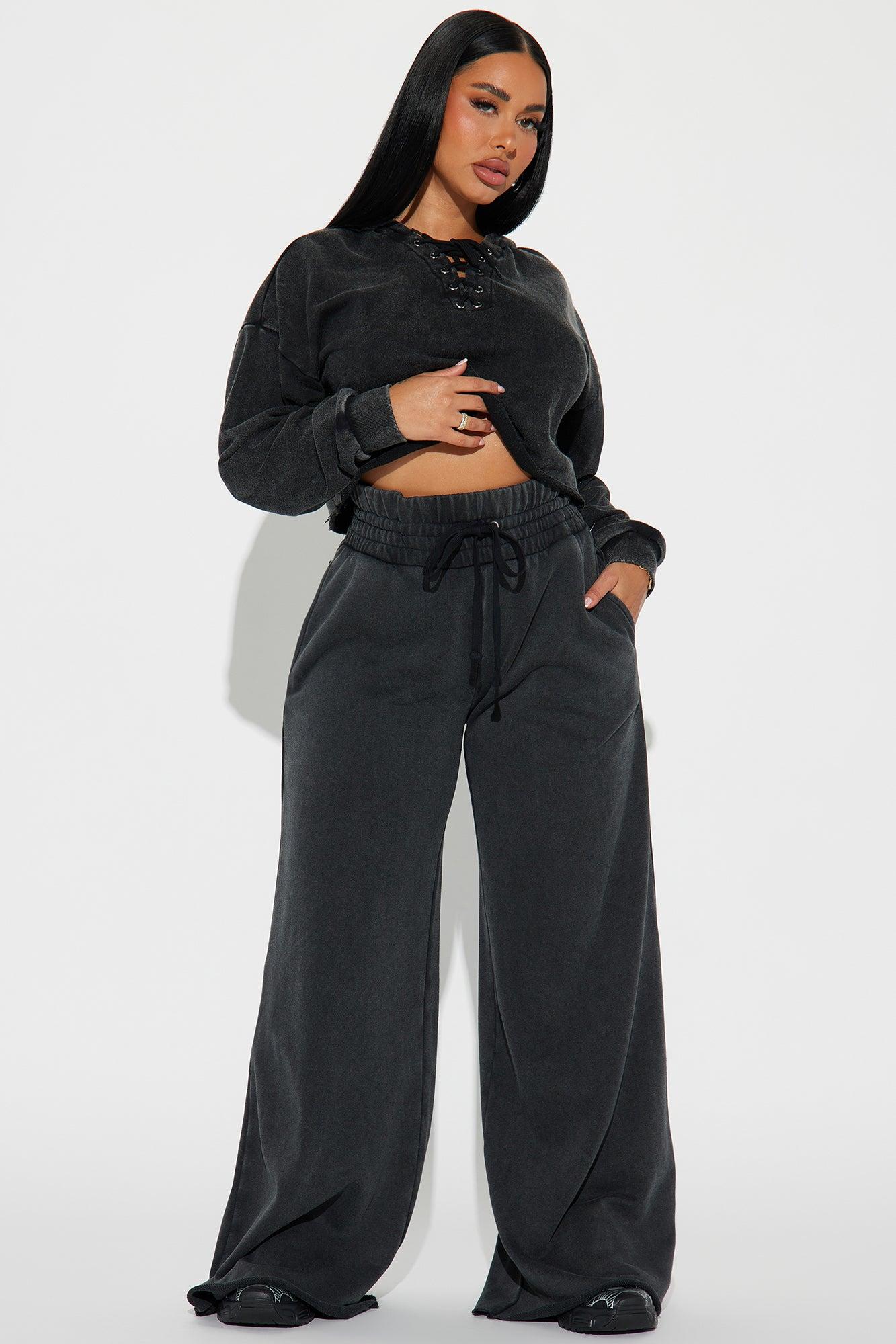 Off Duty Washed Lounge Pant - Black Product Image
