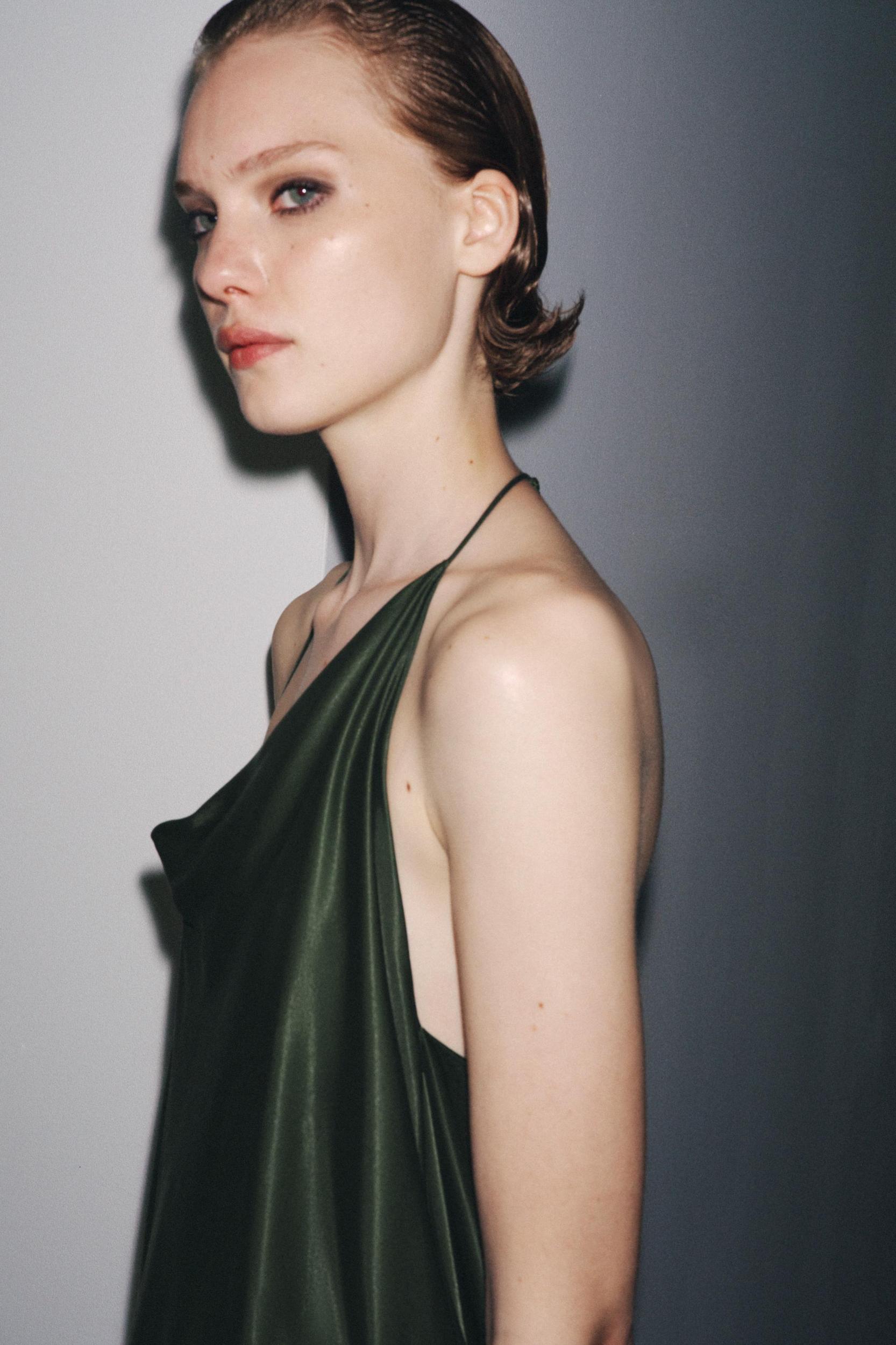 ZW COLLECTION ASYMMETRIC SATIN DRESS Product Image