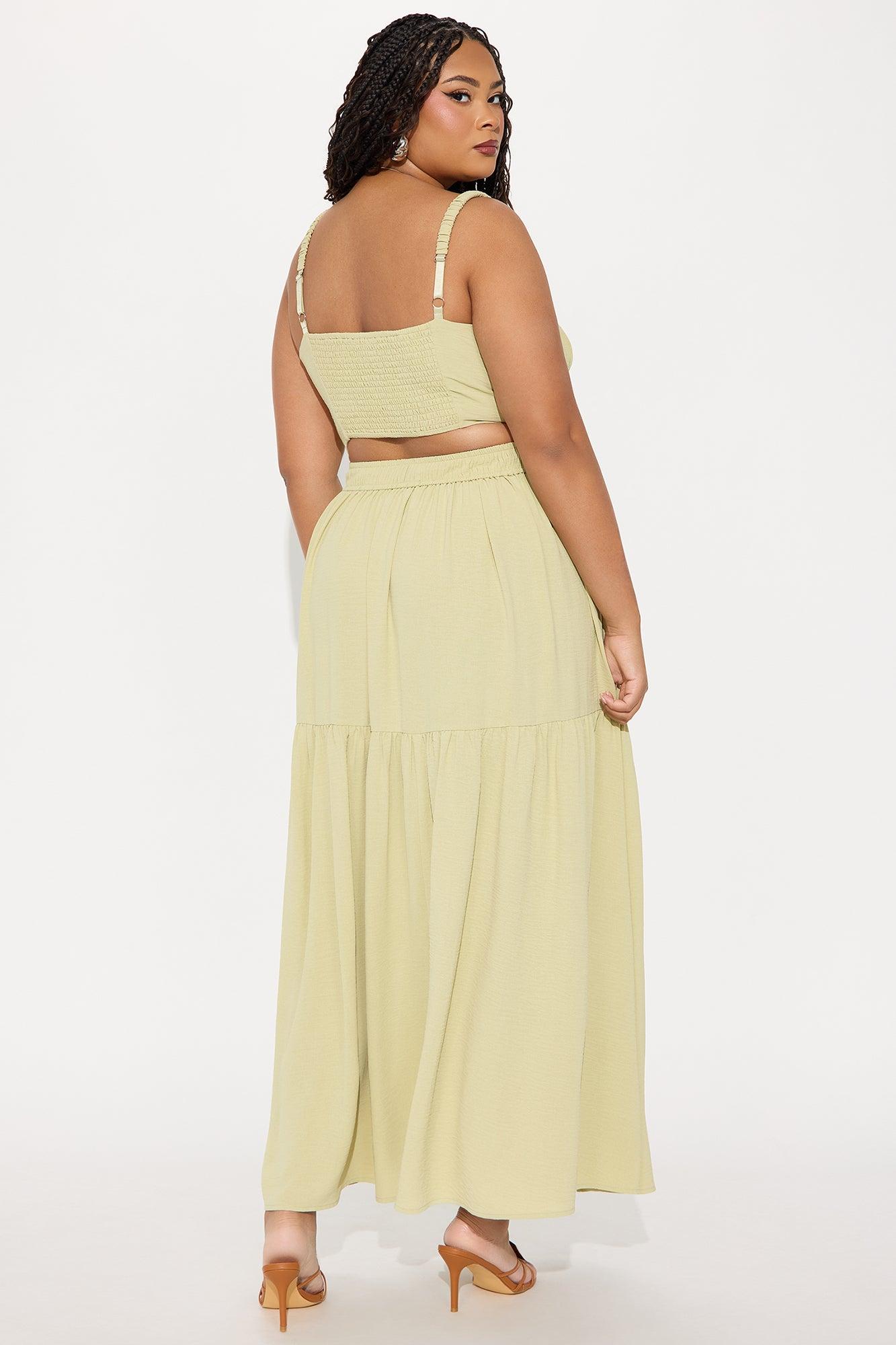 Country Belle Maxi Skirt Set - Sage Product Image