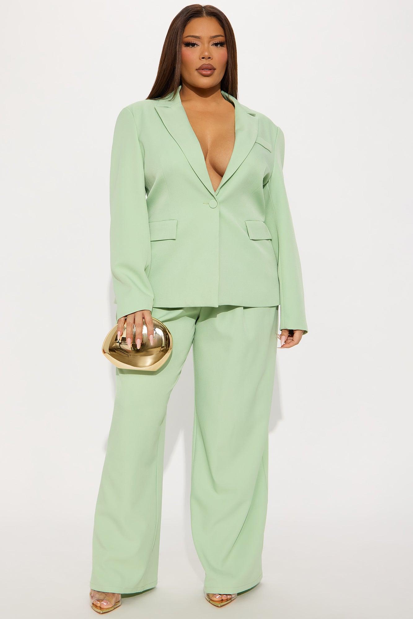 Power Suit Icon Pant Set - Sage Product Image