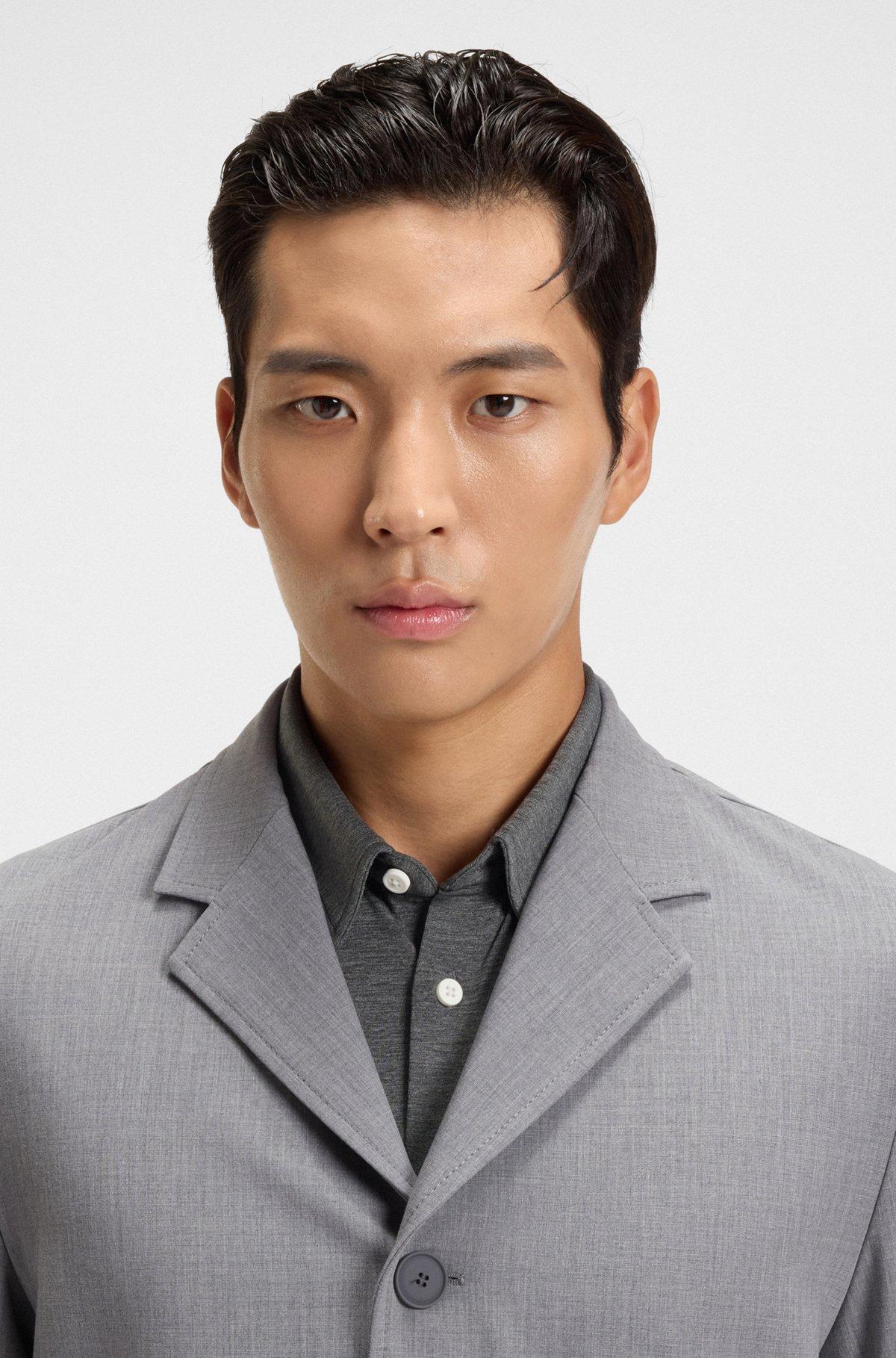 Relaxed-fit jacket in bonded stretch fabric Product Image