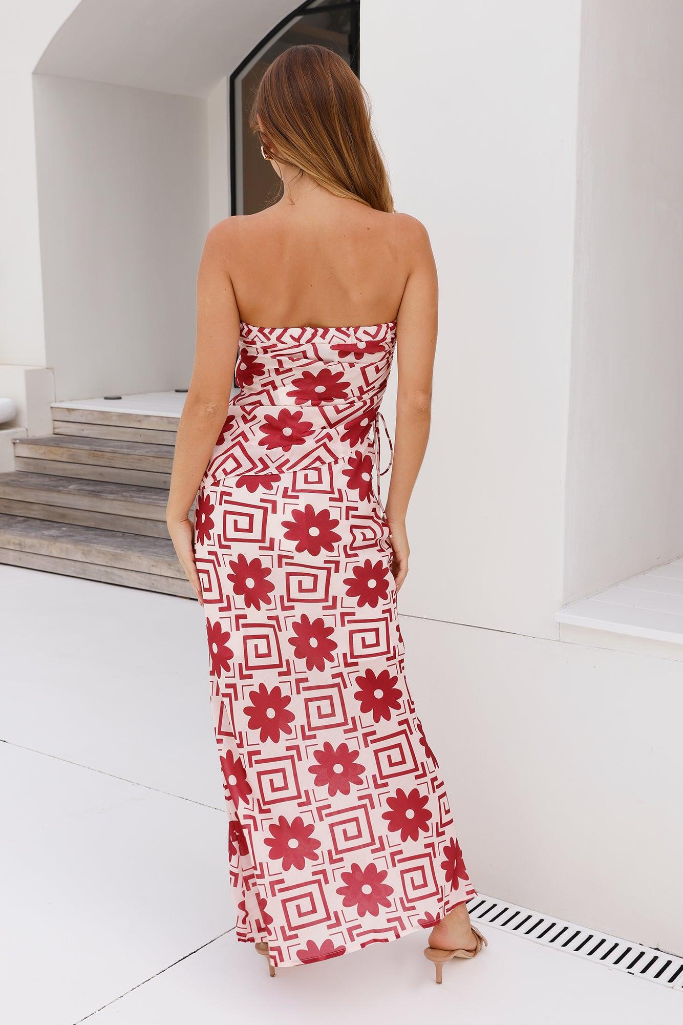 What's On Your Mind Maxi Skirt Red Product Image
