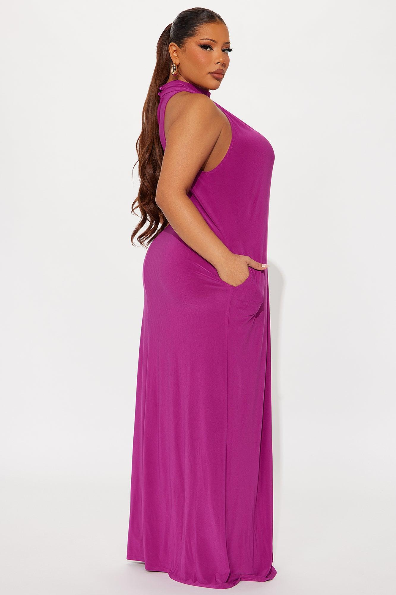 Irina Flowy Maxi Dress - Magenta Female Product Image