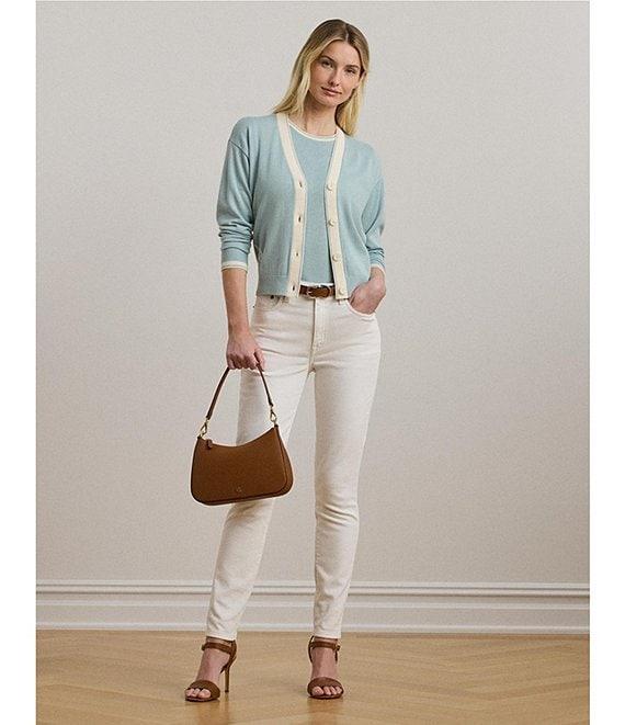 Lauren Ralph Lauren Knit Round Neck Short Sleeve Sweater Product Image