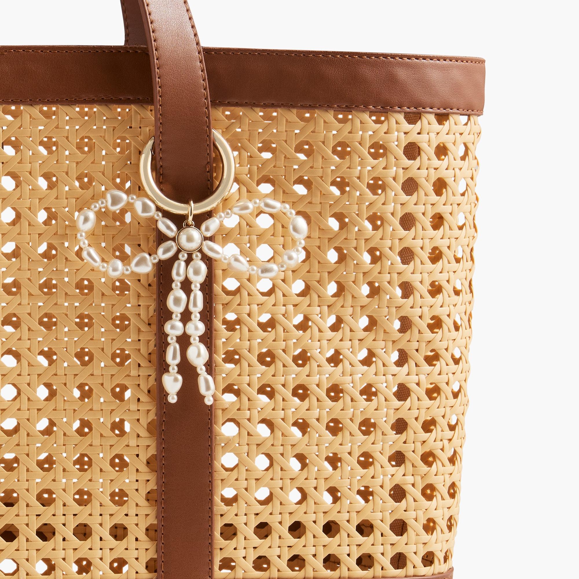 Faux-pearl bow bag charm Product Image