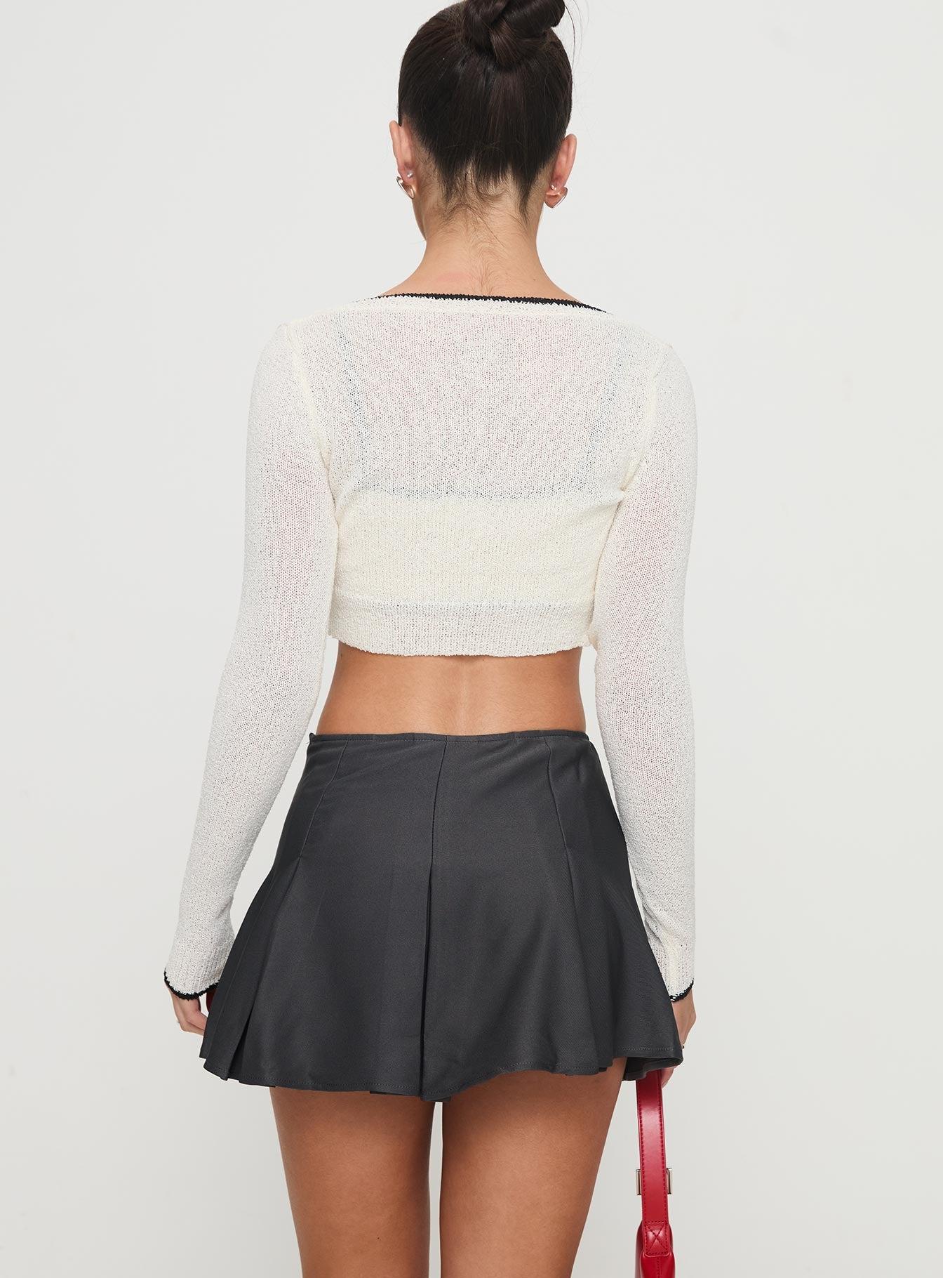 Little Bow Peep Mini Skirt Grey Product Image