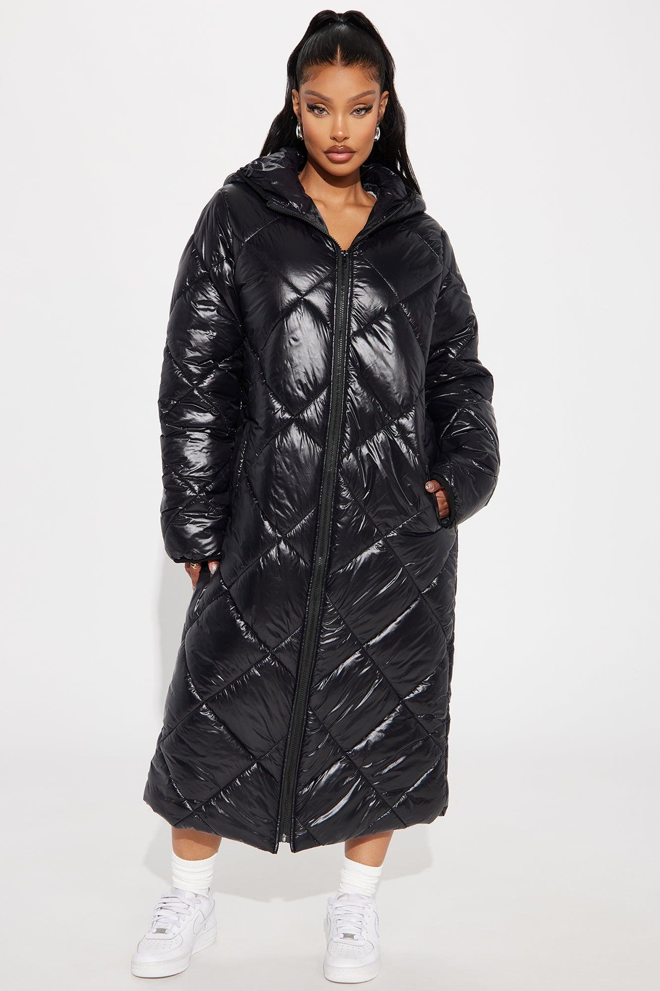 Everyday Swag Long Puffer - Black Female Product Image