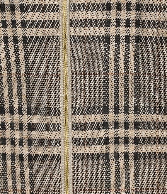 Calvin Klein Jacquard Plaid Short Sleeve Dress Product Image