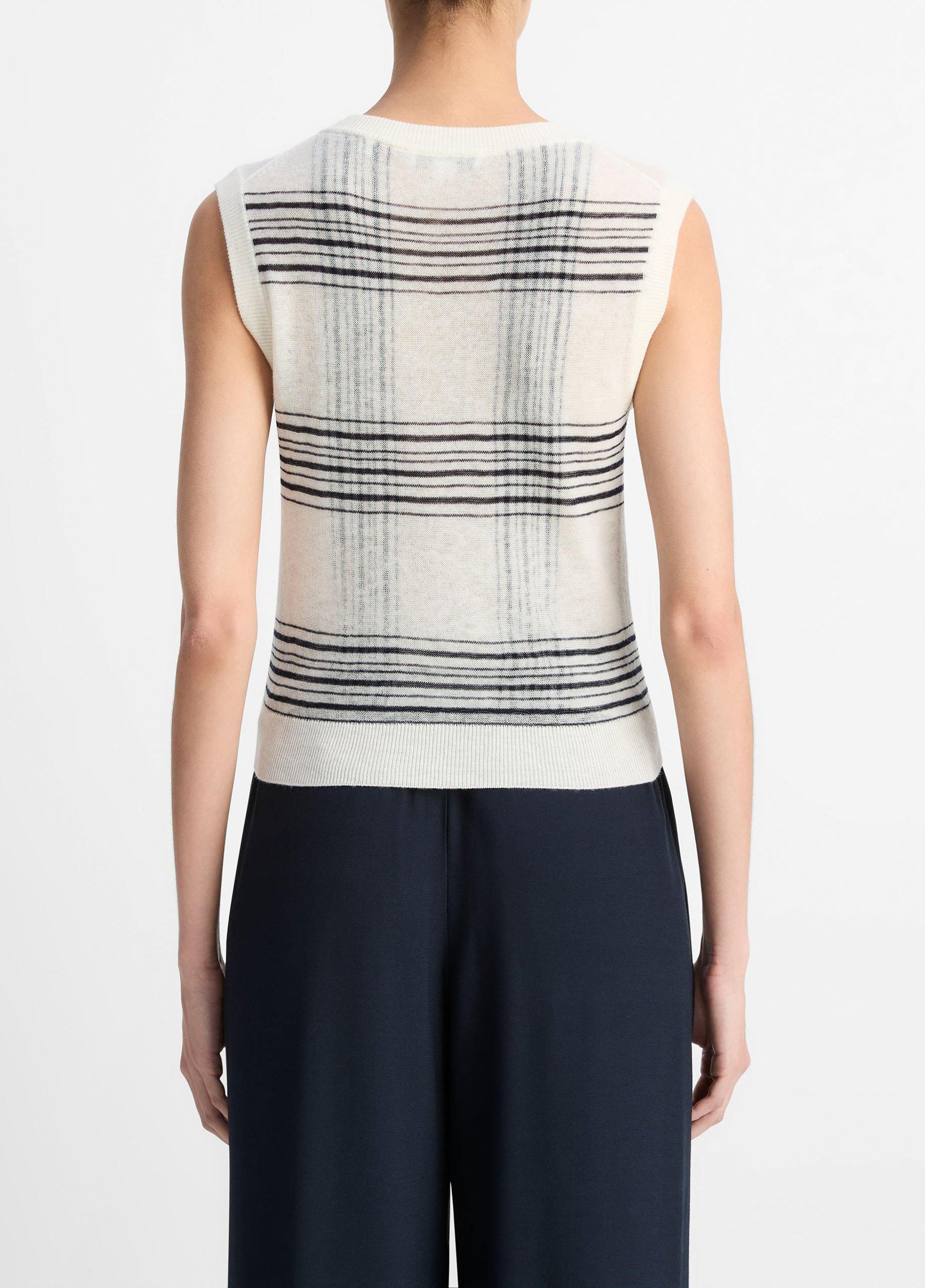 Featherweight Plaid Wool Sweater Vest Product Image