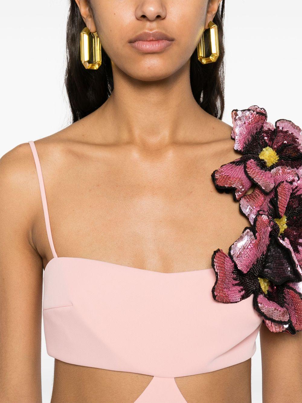 floral-appliqué gown Product Image