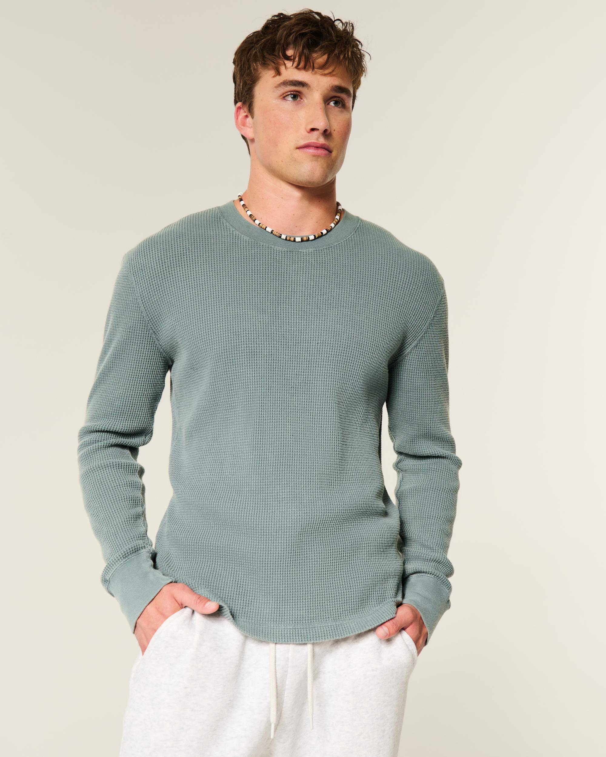 Long-Sleeve Thermal Crew T-Shirt Product Image
