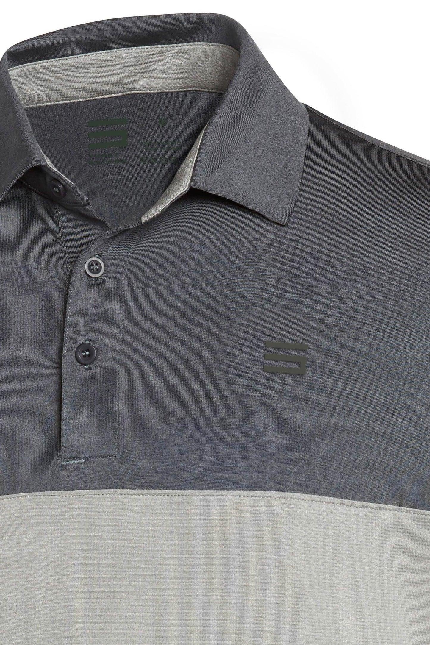 Three Sixty Six Men's Heathered Two-Tone Golf Polo Male Product Image